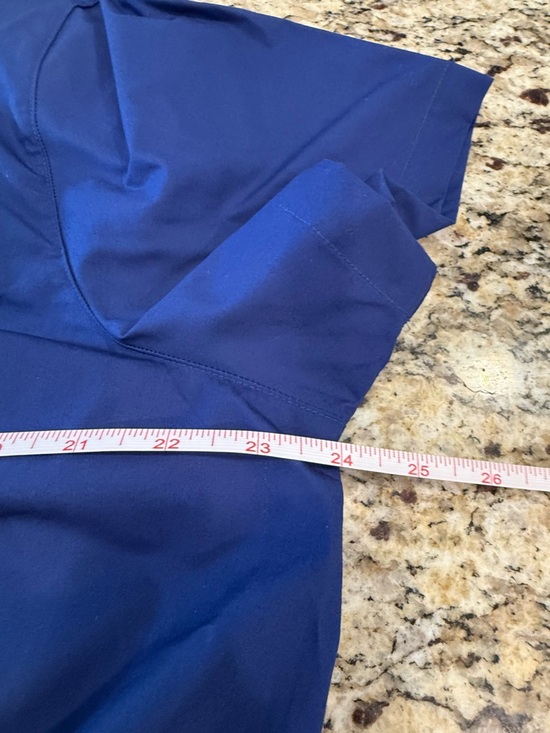 Banana Republic Factory vibrant blue crop button up top SZ XL - Picture 8 of 11